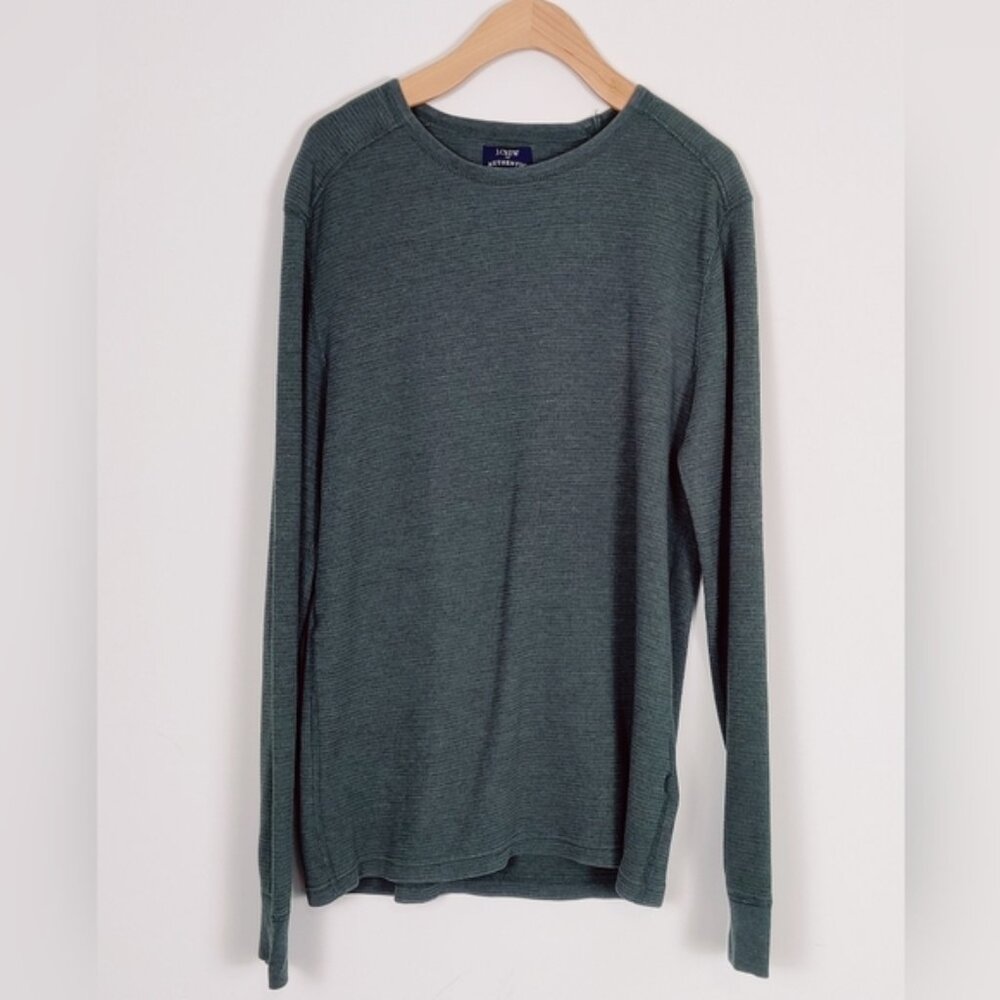 J.Crew Authentic Thermal Long Sleeve Shirt in Green - Size Medium Fall